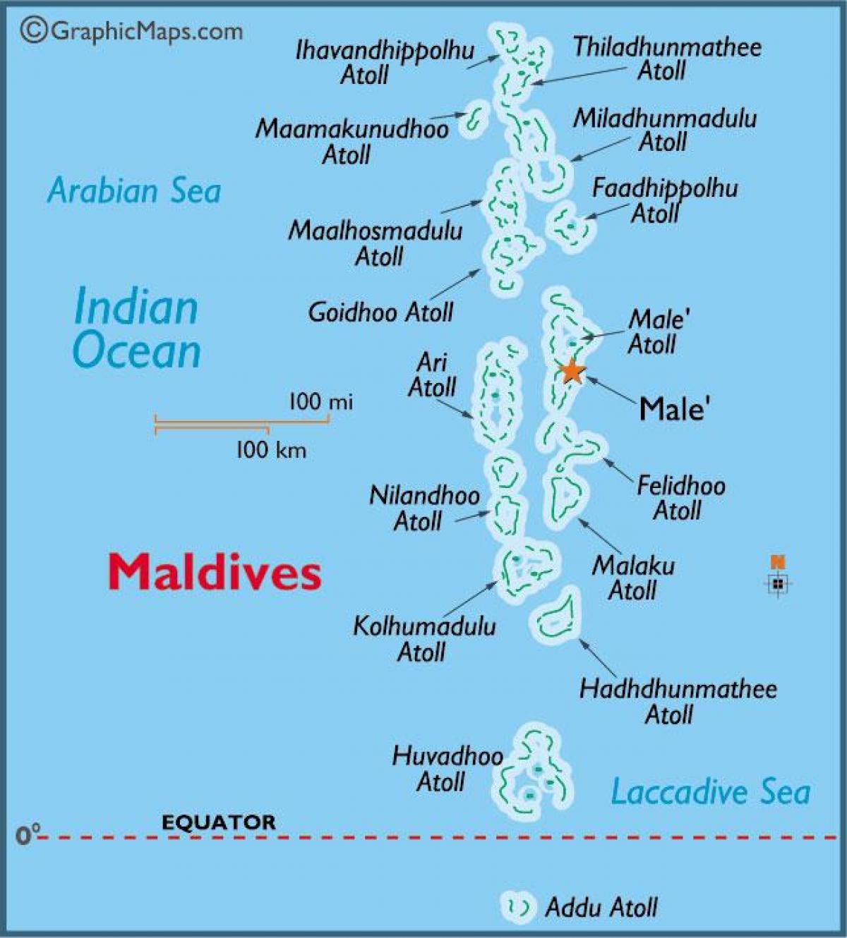 баа Атолл Мальдіви карті