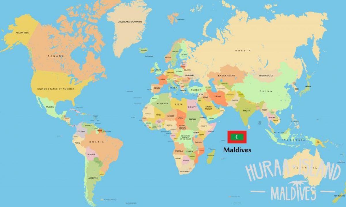 показати Мальдіви на карті світу