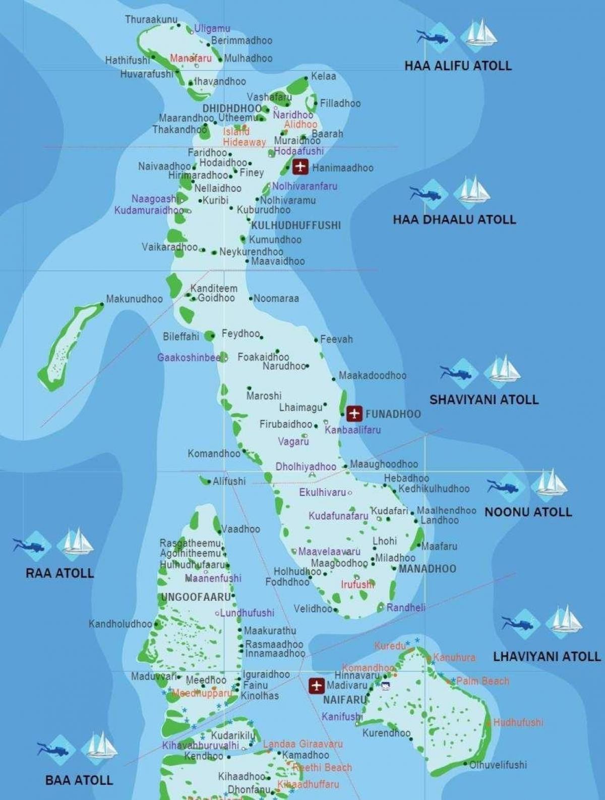 іль Мальдіви карті