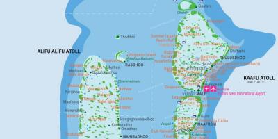 Аеропорти Мальдів на карті