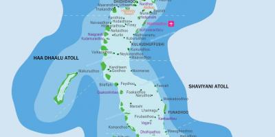 Курорти Мальдіви розташування на карті