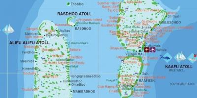 Карта Мальдіви туристичний
